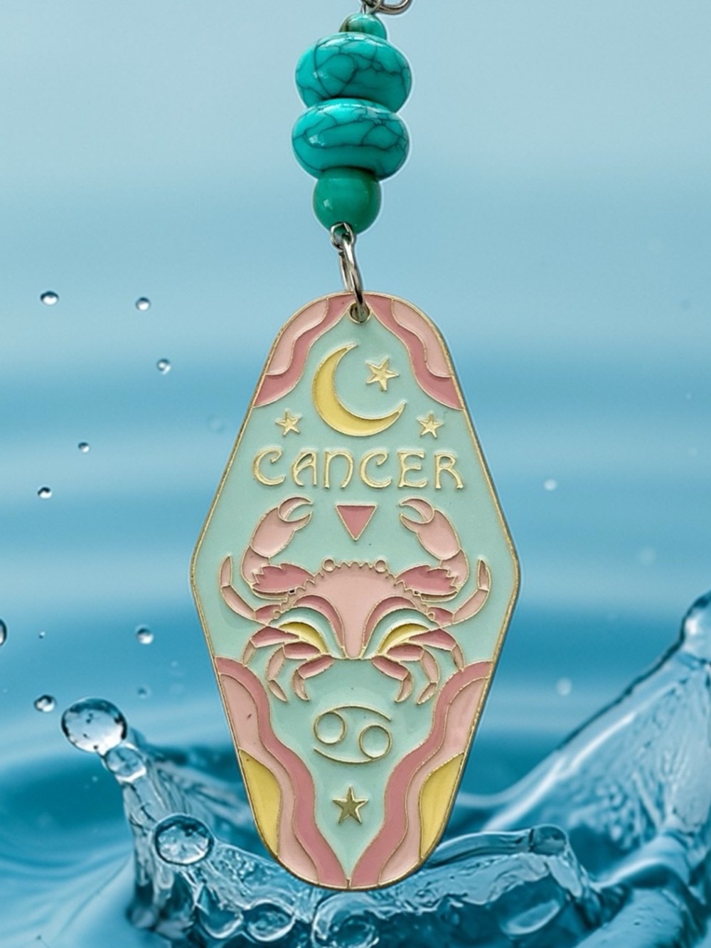 🆕 Cancer Zodiac/Water Sign Pending Necklace-Stainless Steel